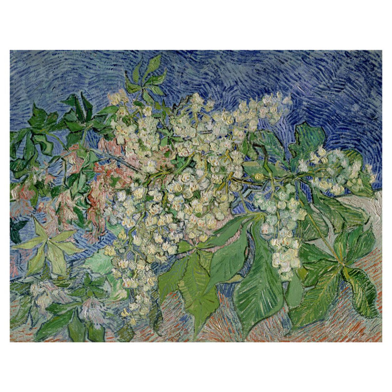 «Blossoming Chestnut Branches» par Vincent van Gogh - Estampe numérique, H 32 po x l 40 po