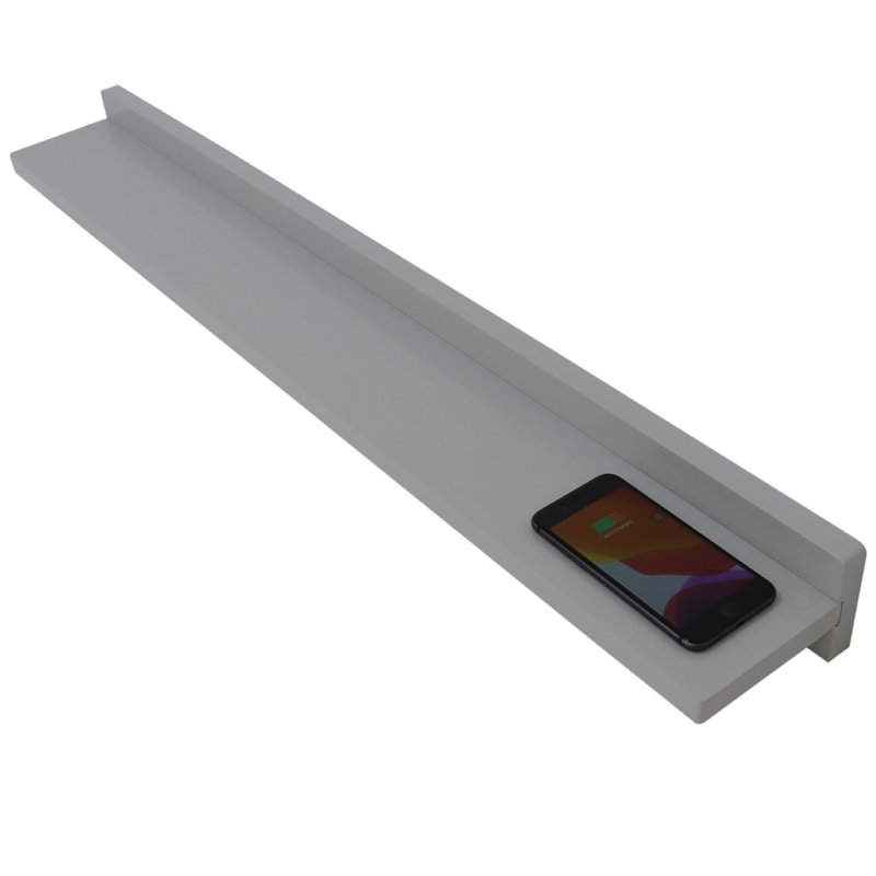 Floating Shelf, Light Gray, 3" H x 35" W x 5" D