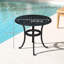 Table d'appoint d'extérieur avec fonte d'aluminium, bureau d'appoint, noir