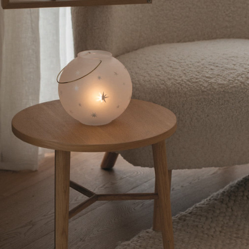 Frosted Glass Lantern - Stars