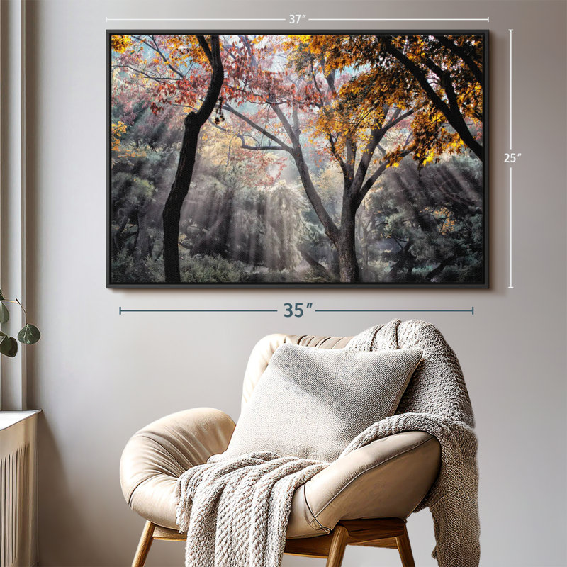 " Forest Sun Rays ", 37" H x 25" W