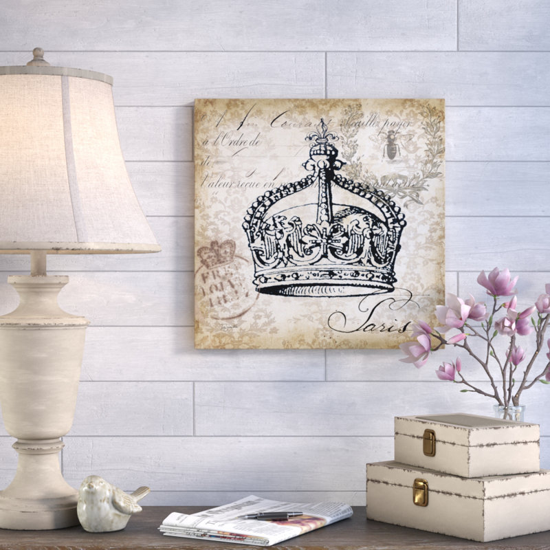 «Crown» par Tre Sorelle Studios, reproduction d'art graphique sur toile, H 12 po x l 12 po