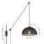 Luminaire suspendu moderne en corde noir avec interrupteur pour îlot de cuisine