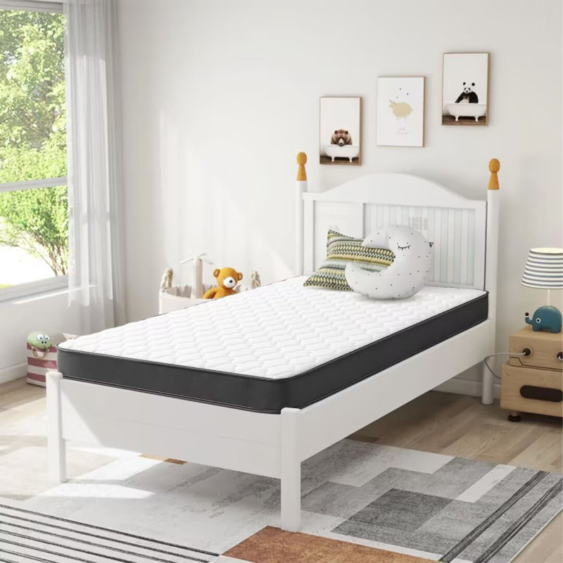 6 Inch Medium Memory Foam Pocket Spring Hybrid Mattress, Twin