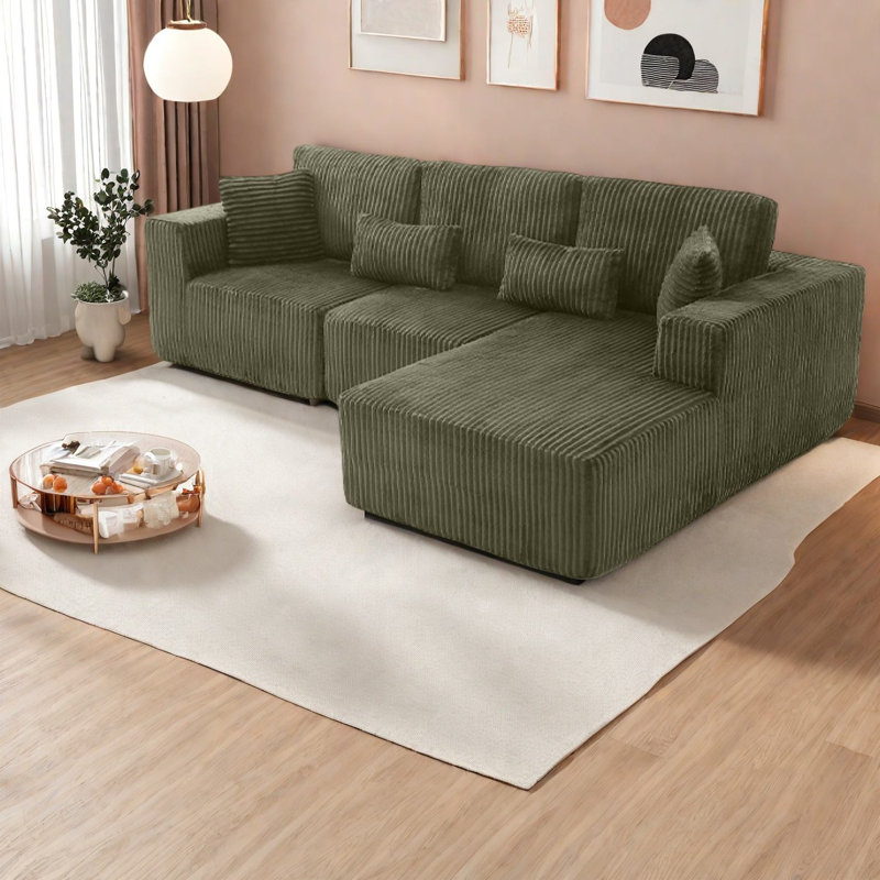Comfortable Modular Sofas, Plush Chenille, Minimalist Sleeper For Home
