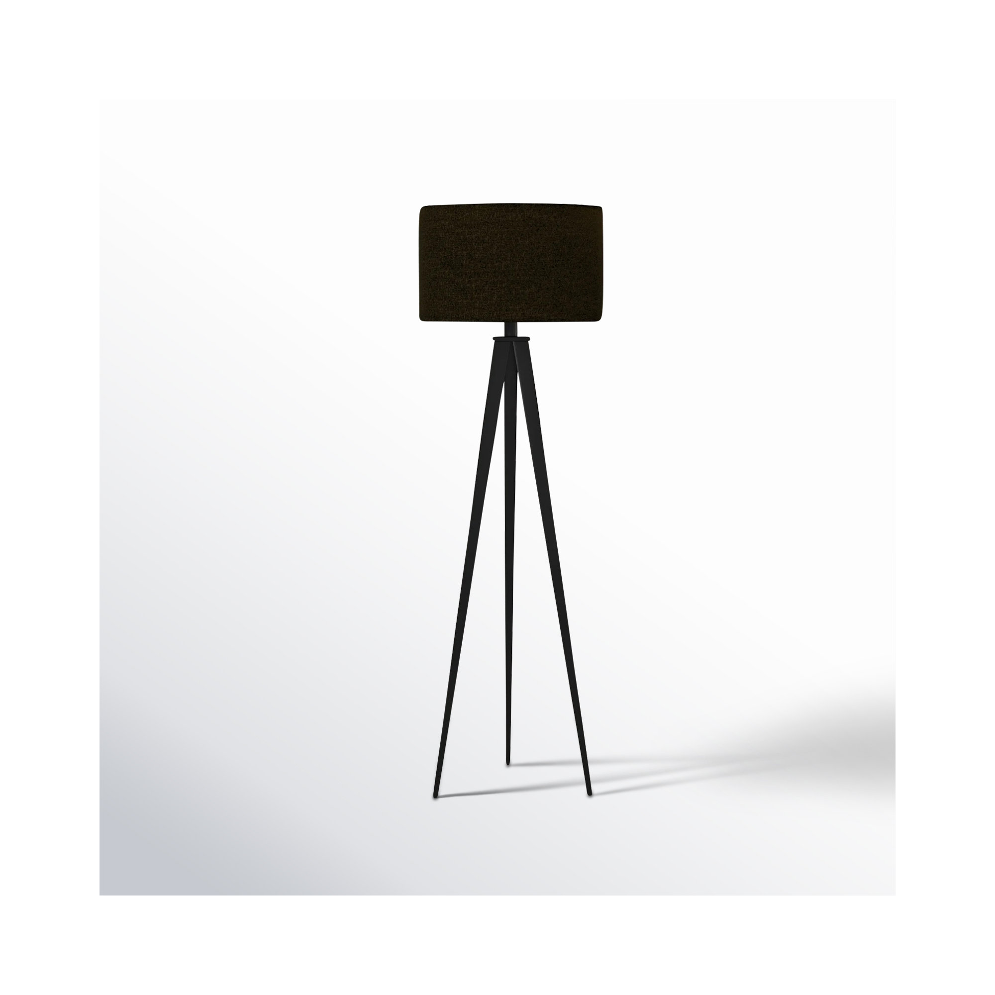 Cas 61.5'' Smart Enabled Floor Lamp, Black, Black