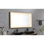 Miroir mural de salle de bain 72 * 48 avec lumière élevée et anti-buée à contrôle séparé