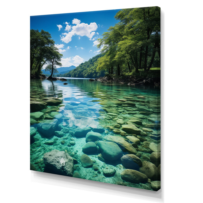 Art mural sur toile Lakeside Retreat II - Lakehouse, H 40 po x l 30 po x P 1,5 po, Toile tendue
