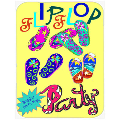 Caroline's Treasures Bring Your Own Flip Flops Glass Cutting Board