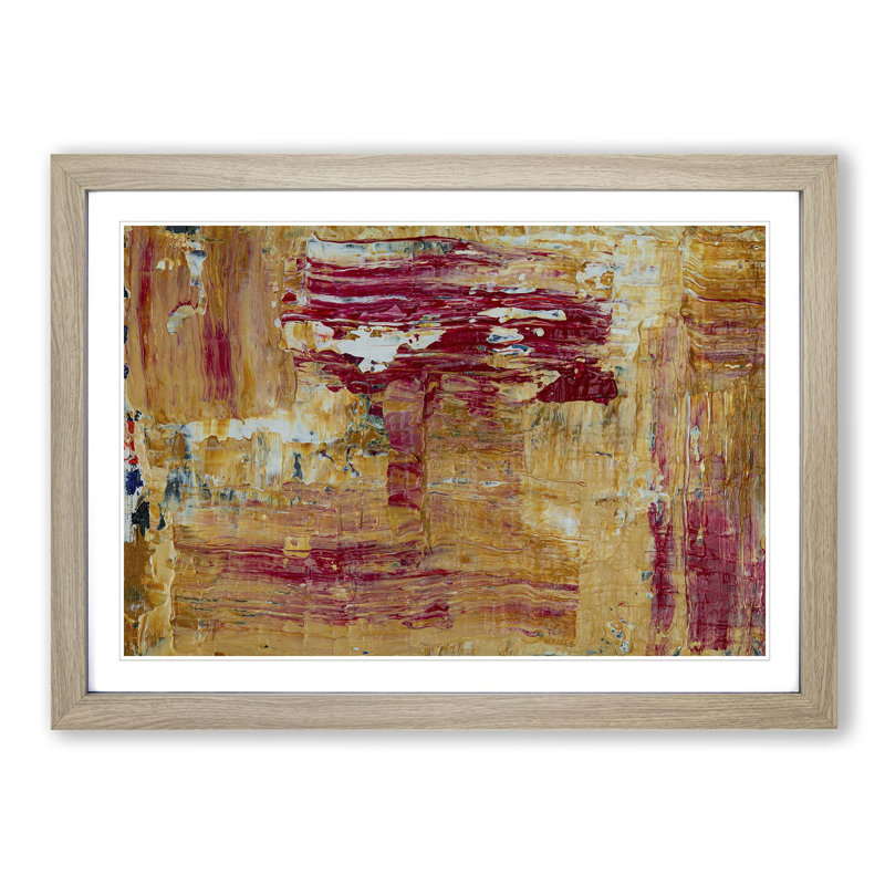 Abstract Art Painting Vol.156 by S.Johnson - Picture Frame Painting Print, Oak Framed, 62cm H x 87cm W x 2cm D