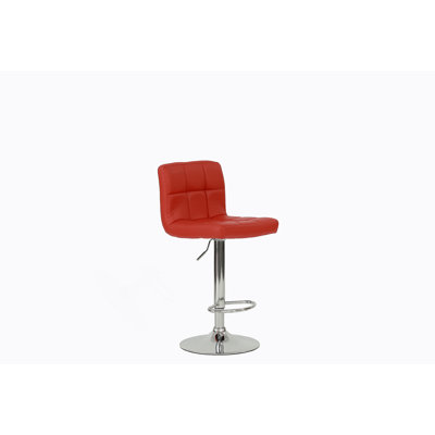 BAR STOOL In Red, Chrome