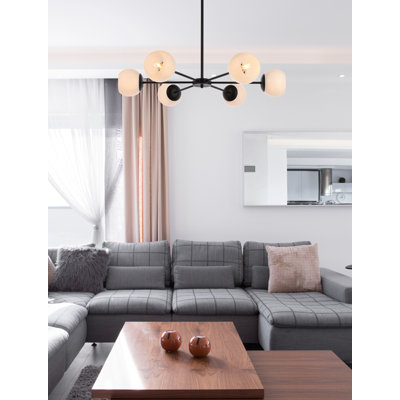 Caisha 6 - Light Dimmable Sputnik Modern Linear Chandelier