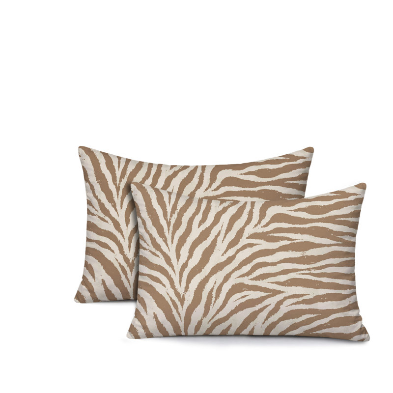 Oreiller réversible Jay Zebra, 25x18, Beige