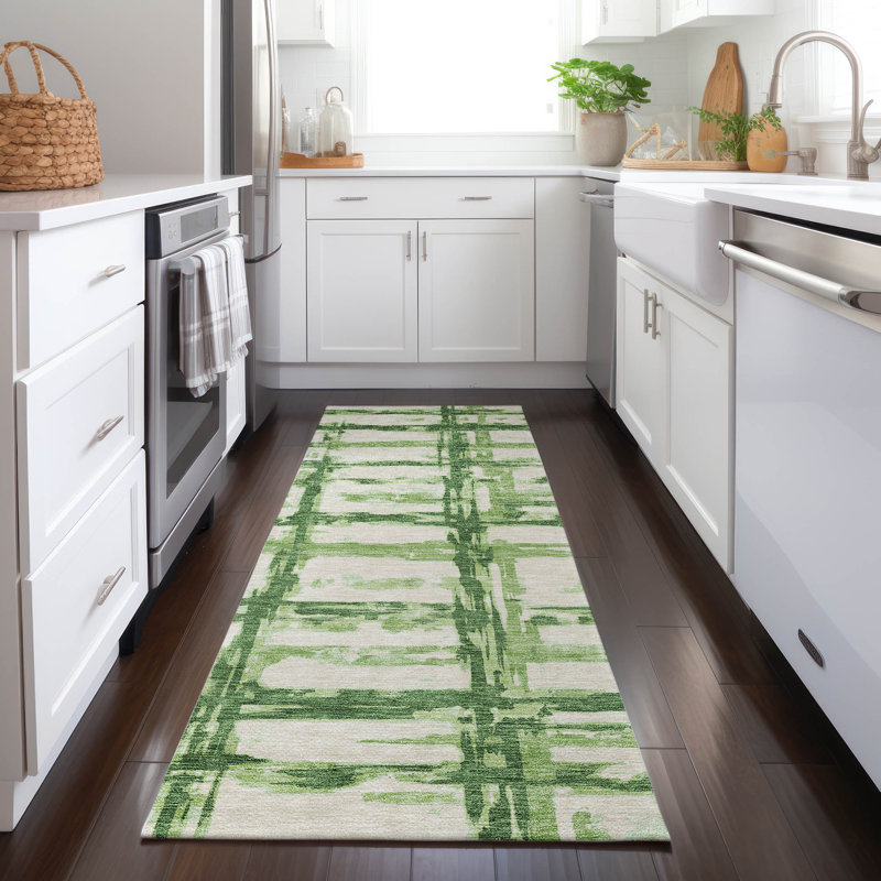 Mahaney Washable Striped Indoor / Outdoor Rug, Runner 2'3" x 7'6"
