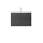 Meuble-lavabo flottant avec lavabo en céramique et portes à fermeture en douceur-133668241