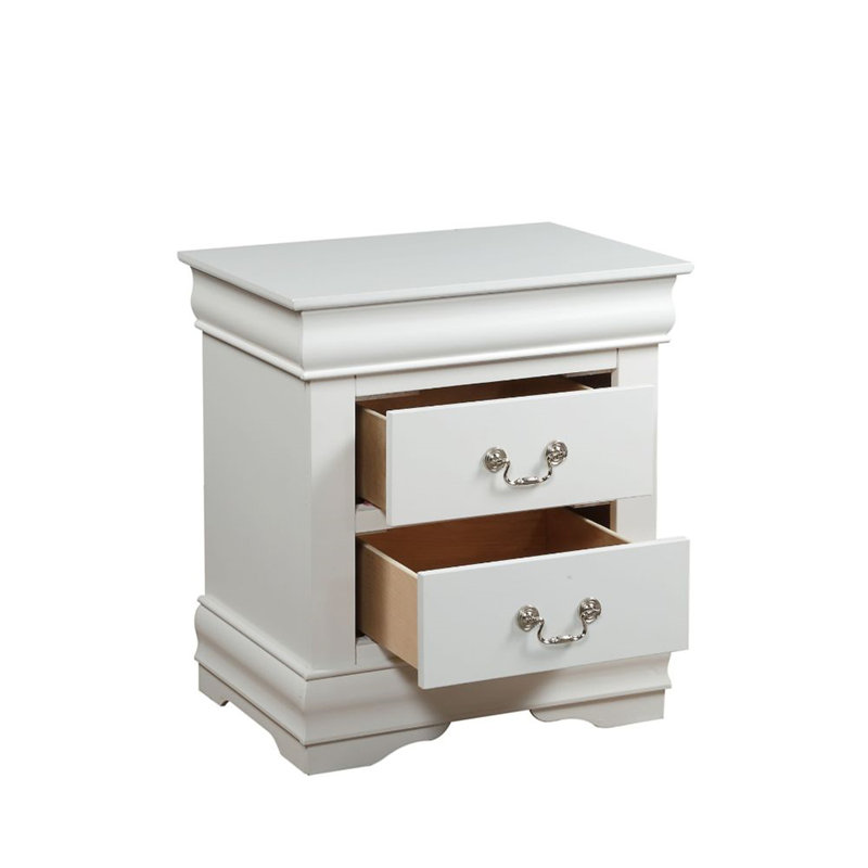 Wan 2 Drawer Nightstand,Night Stand,End Table,Side Table , White