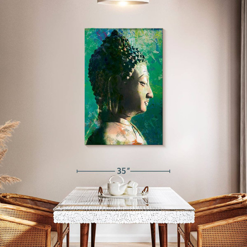 Adella Buddha Head Profile II, 45" H x 30" W