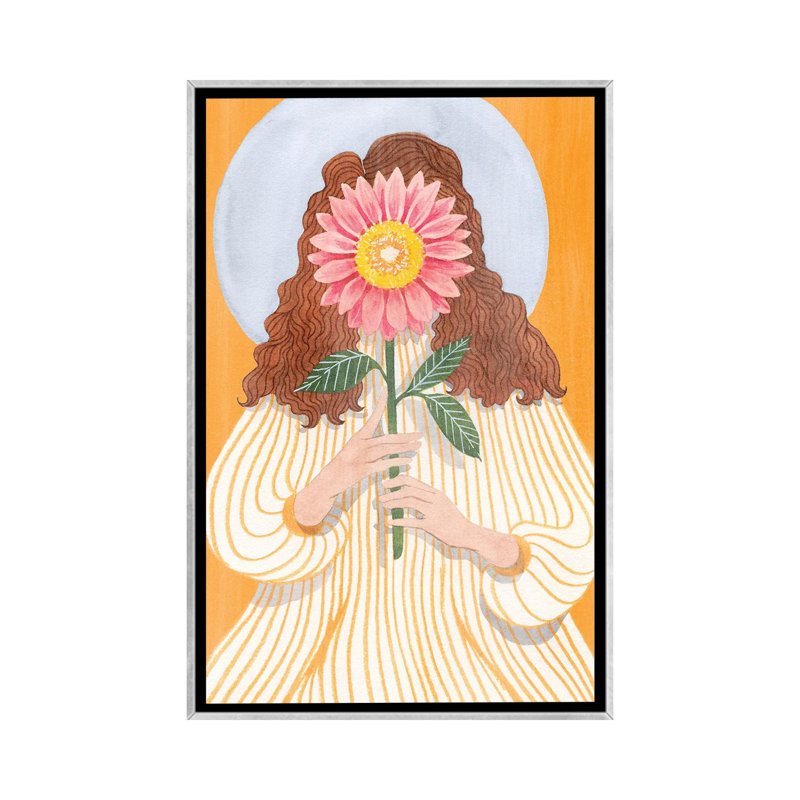 «She is Me II», reproduction d'art sur toile encadrée, H 40 po x l 26 po, Toile à cadre flottant sans passe-partout, Silver