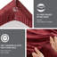 Drap de lit très grand 4 pièces bourgogne, 100% velours doux, comprend un drap plat, 2 taies d'oreiller ajustées, élastique pour matelas de 16 po, facile à laver à la machine, brossé des deux côtés