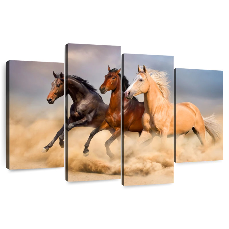 Brampt Speeding Stallion Horses, 48'' H x 75'' W