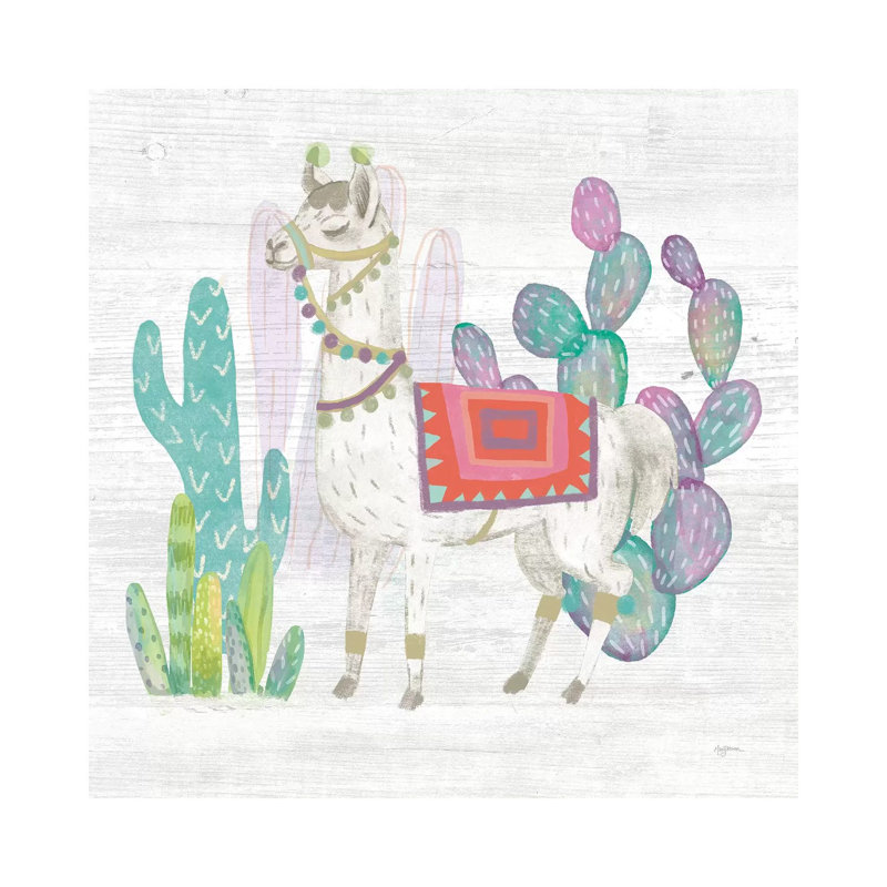 Lovely Llamas V by Mary Urban - Wrapped Canvas Gallery-Wrapped Canvas Giclée, 93.98cm H x 93.98cm W
