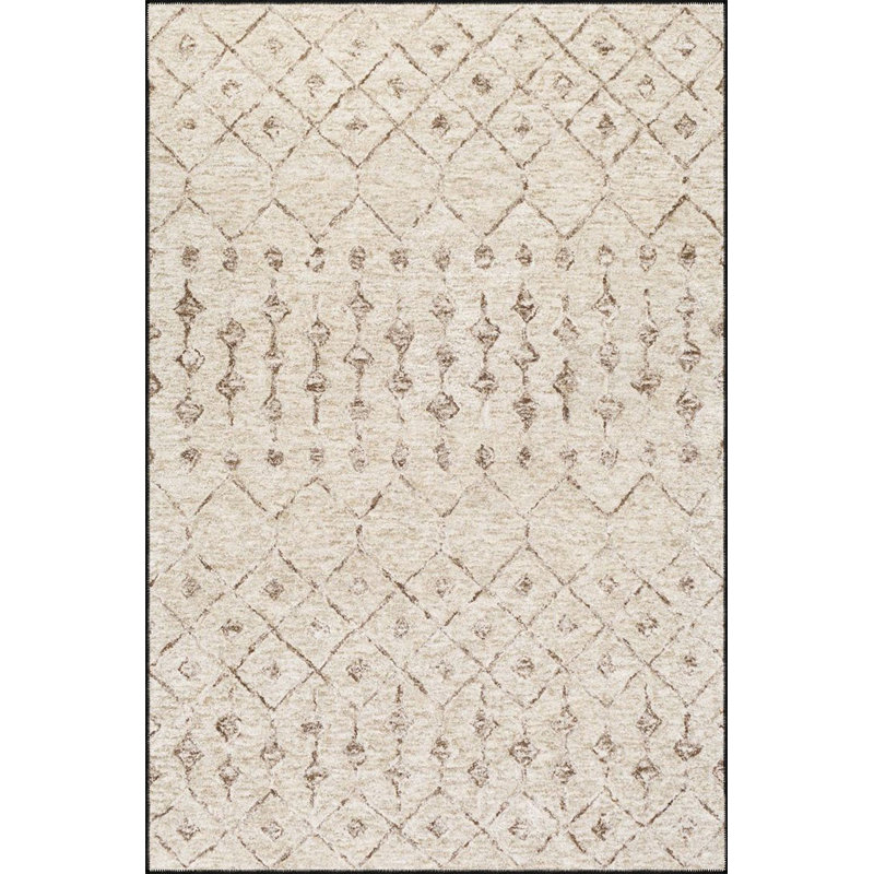 Tapis crème lavable à la machine, Sous-tapis carré 3 pi 3 po inclus