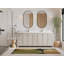 Meuble-lavabo double 84 po avec comptoir en quartz Chicago