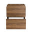 Meuble-lavabo de salle de bain 24 po avec tiroir double - autoportant, brun, en bois d'ingénierie, indispensable et fonctionnel