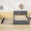 Lit plateforme tapissier en bois avec lit gigogne et tête de lit-1031538344-1031538343
