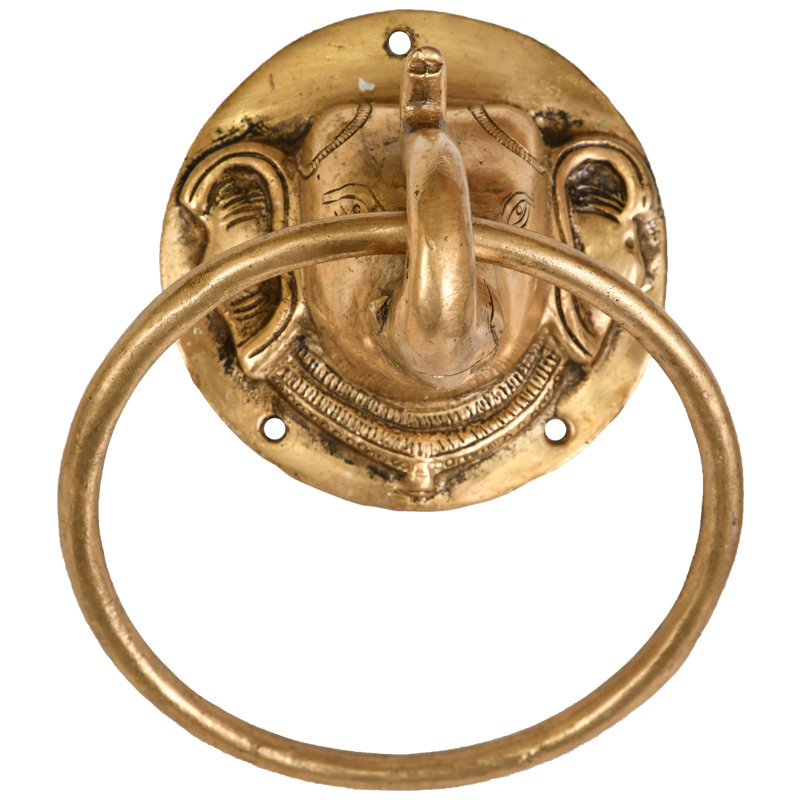 Poignée de porte créative en laiton Elephant heurtoir - Quincaillerie indienne fabriquée à la main pour décoration d'entrée