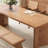 Brown Rectangular Solid Wood Dining Table-631409593