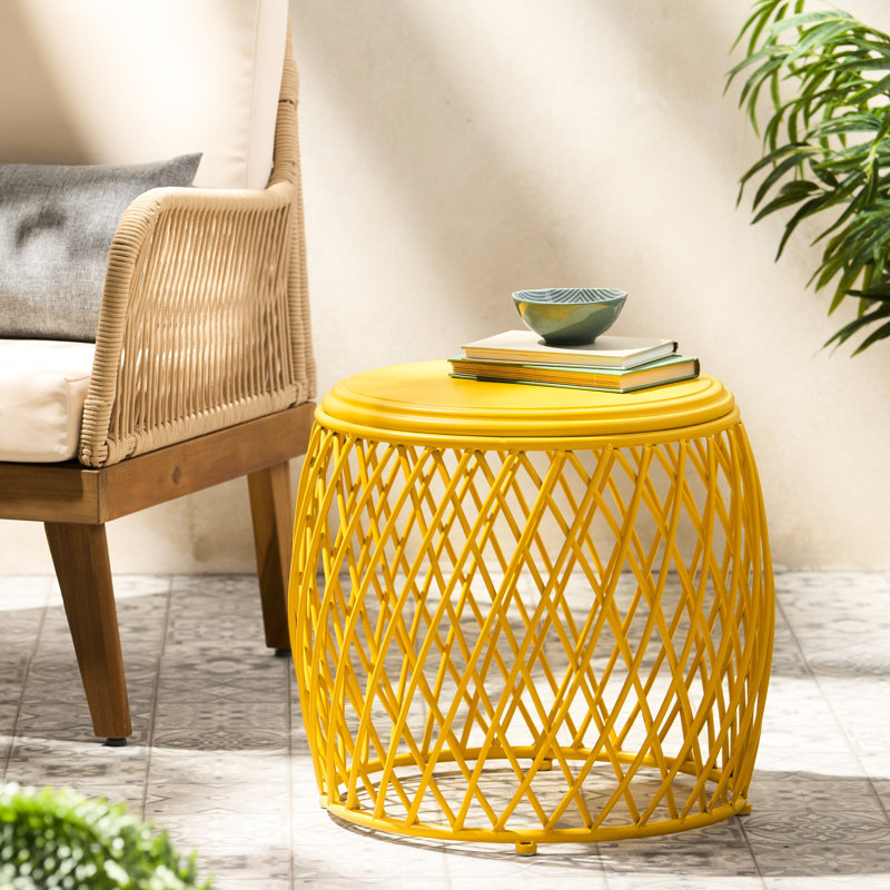 Table d'appoint Marvelous Matte Iron Iron, Jaune