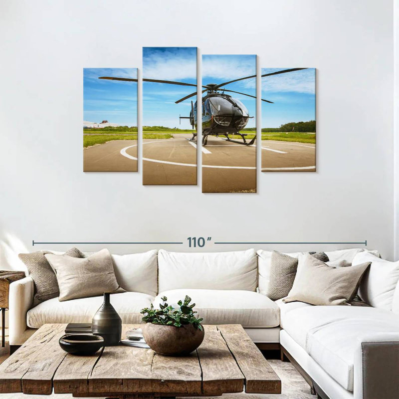Helicopter, 48" H x 75" W