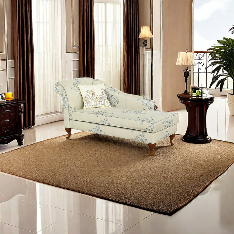 Chaise longue rembourrée Dzhenka, Beige chameau