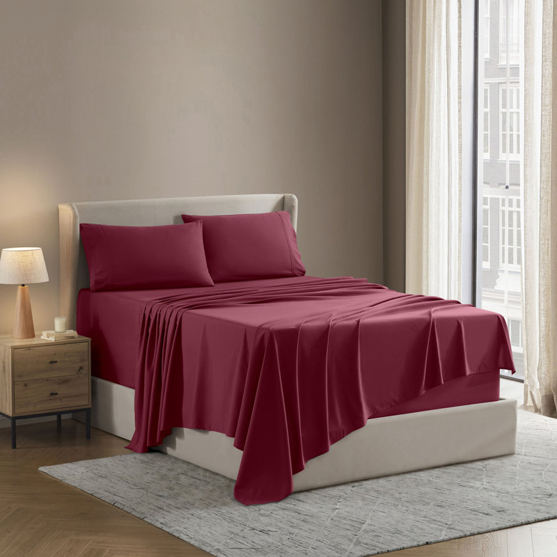 Ensemble de draps Luxury Collection Classic, Double, Bordeaux