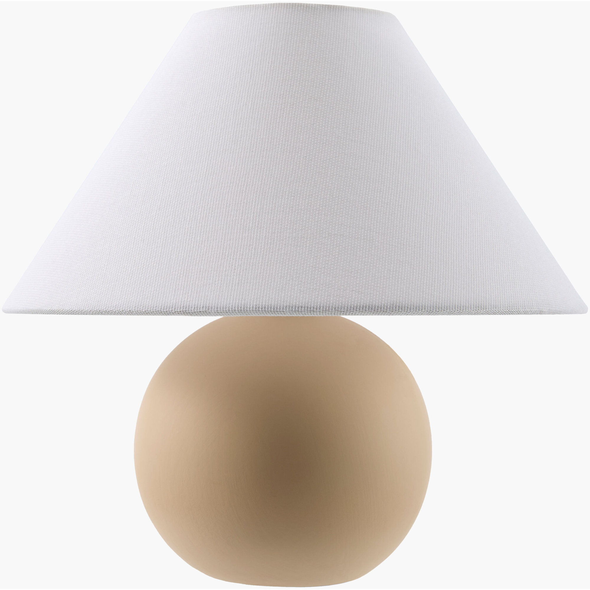Chemise Ceramic 10" Mini Table Lamp, Beige, Classic Empire
