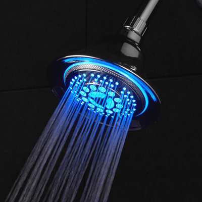 Lynchburg Massage/Jet Adjustable Shower Head 2.5 GPM GPM with Temperature-based LED