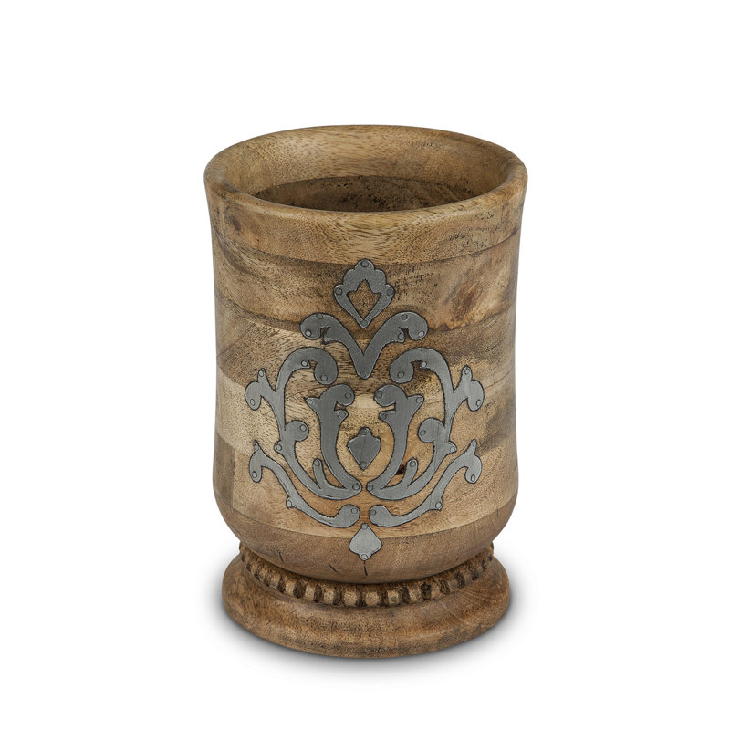 GG Collection Solid Wood Cylinder Utensil Crock