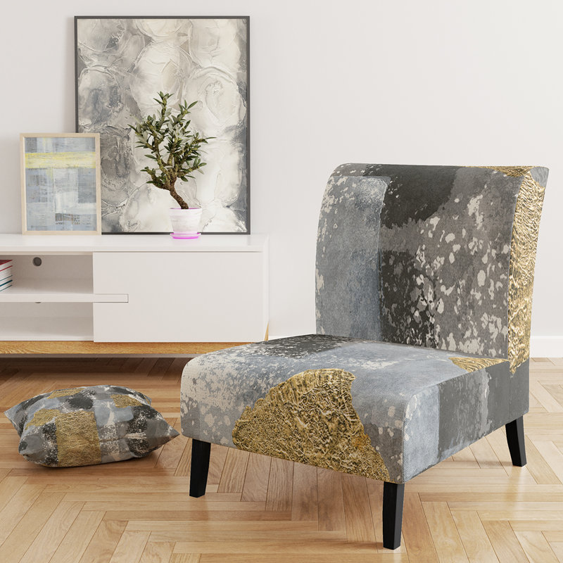 Fauteuil de chambre Gold Glamour Squares II