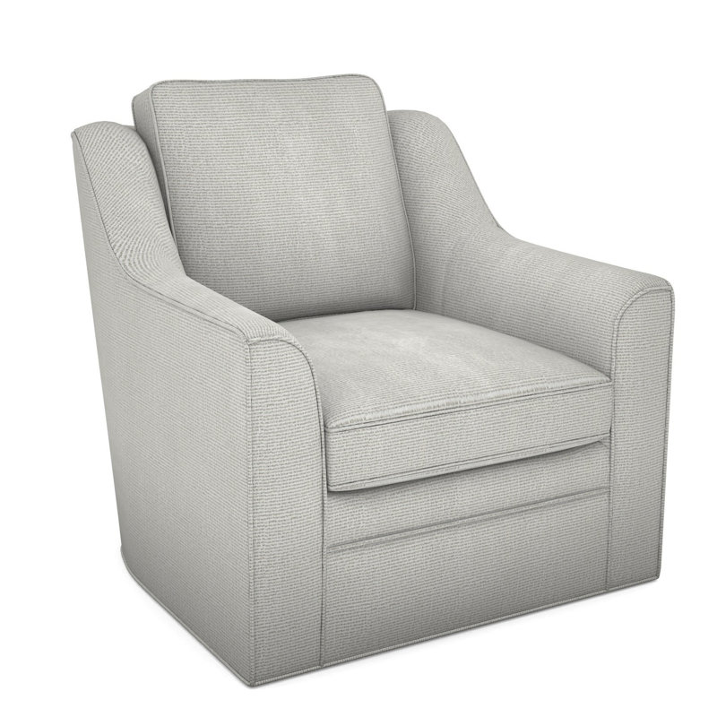 American Bungalow Nicholas Barrel Back Swivel Chair, Callaloo Cotton