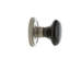 Classic Rosette with Black Porcelain Door Knob-2114133837