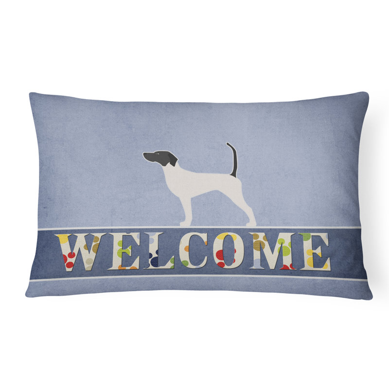  English Pointer Welcome Lumbar Pillow