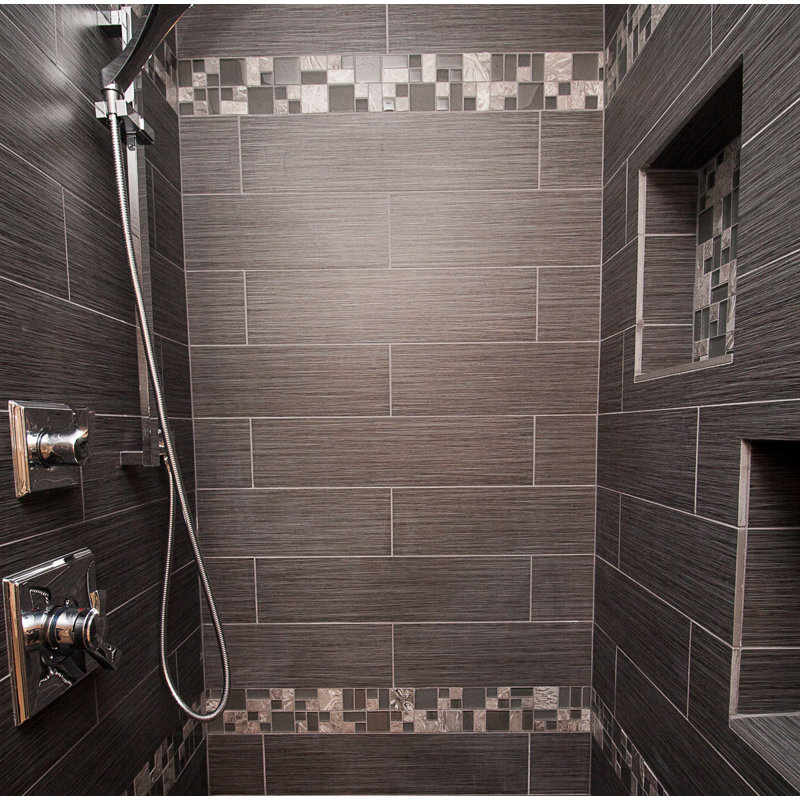 Emser Strands 10-Pack Twilight Porcelain Border Tile (12-in x 12-in)