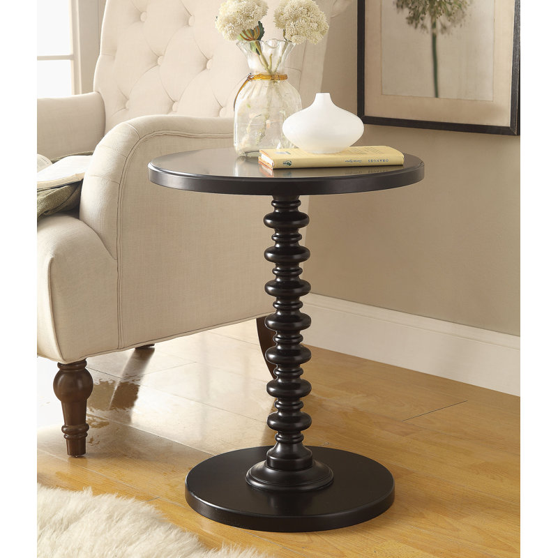 Acton Black Finish Accent Table