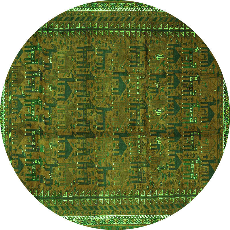Heddie Washable Oriental Indoor Rug, Round 8'