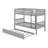 Kamorian Twin Over Twin Rubber Wood Bunk Bed With Trundle, Convertible Into 2 Beds-700117139