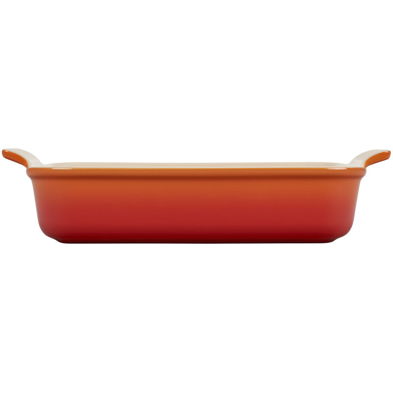 Le Creuset Stoneware Heritage Rectangular Dish, White,   3.5" H x 12.9" W x 8" D
