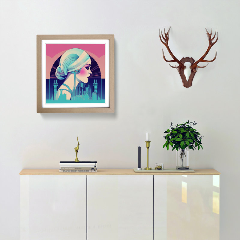 Single Picture Frame Print on Wood, Oak
