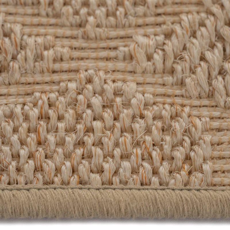 Timikia Jute/Sisal Geometric Rug, Rectangle 3' x 5'