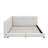 Linen Upholstered Floor Bed With USB Ports And Wood Slat Support-311912668